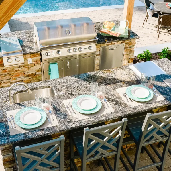 2-Island Galley Kitchen with Bar Top Seating