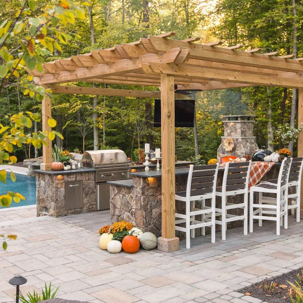 2-Island Galley Kitchen with Bar Top Seating